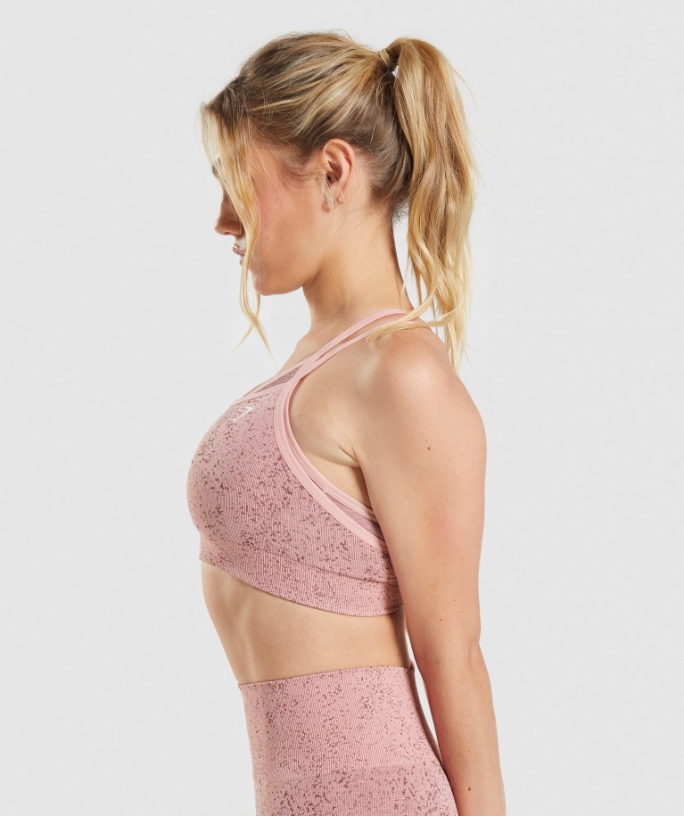 Adapt Fleck Seamless Sports Bra Mineral-Paige Pink Gymshark