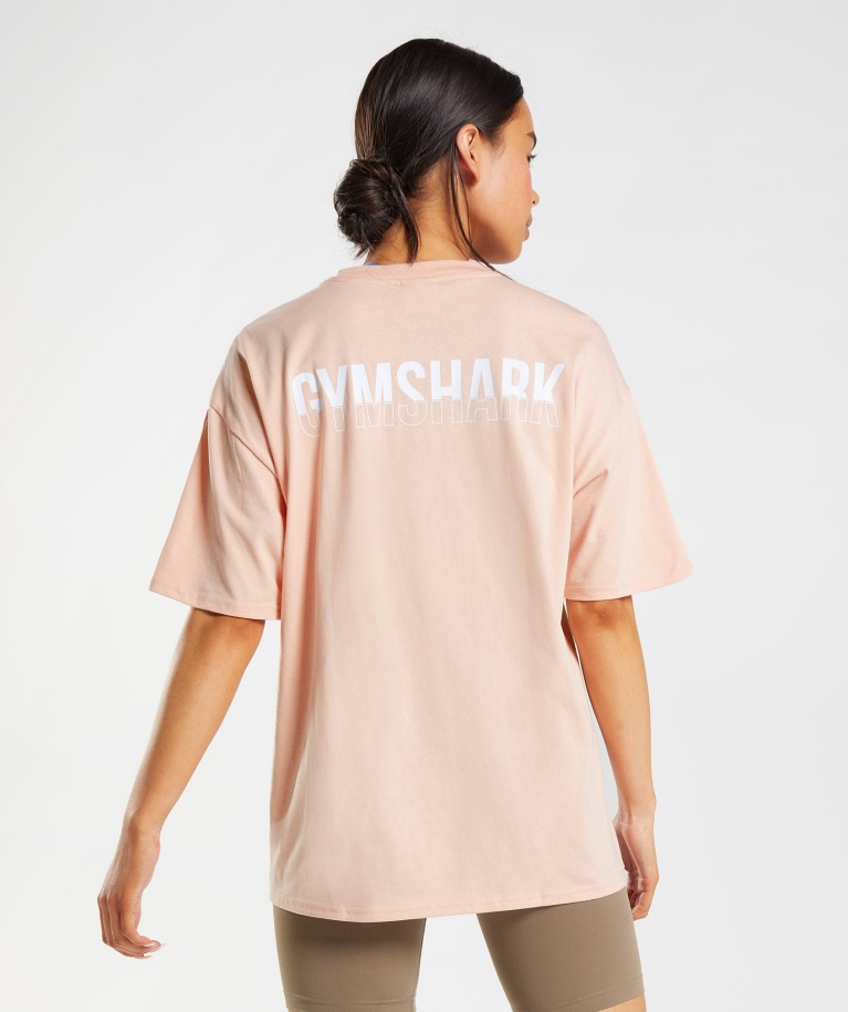 Fraction Oversized T-Shirt Clay Pink Gymshark