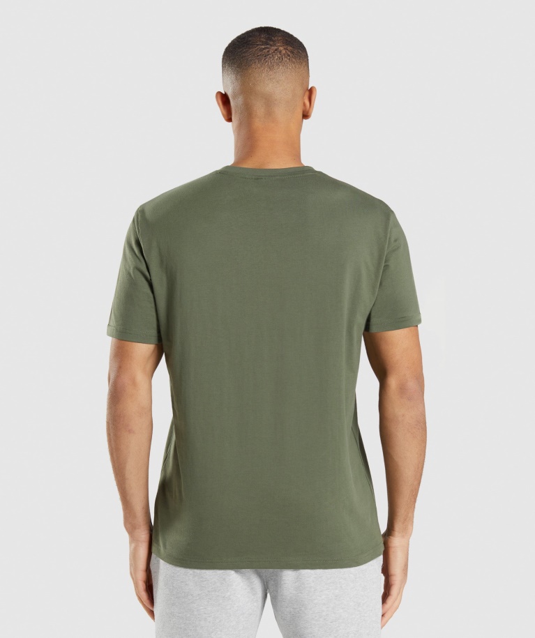 Gymshark Crest T-Shirt Core Olive