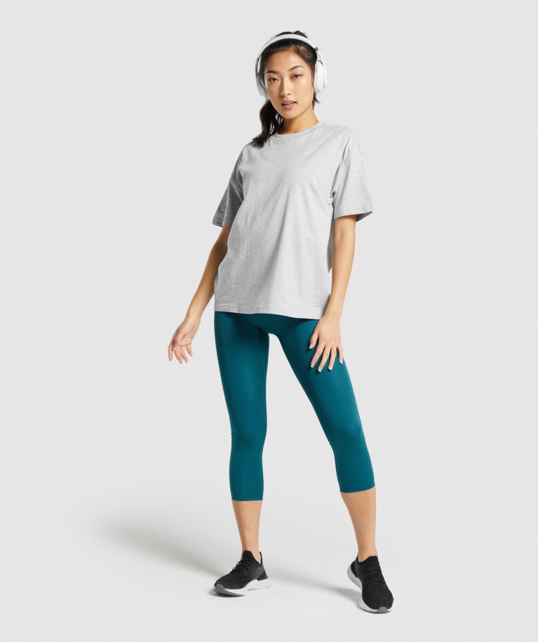 Gymshark Training Oversized T-Shirt Light Grey Marl