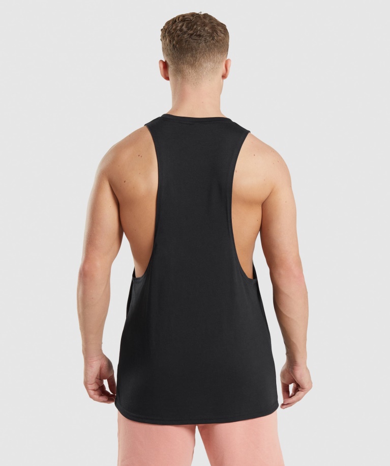 Legacy Drop Arm Tank Black Gymshark