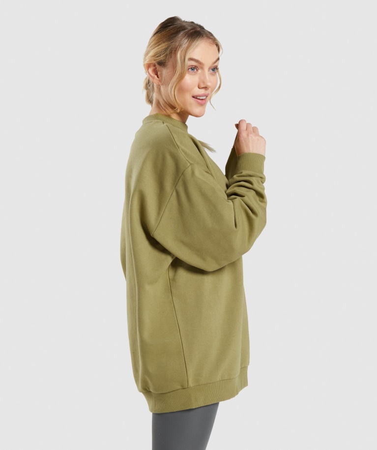 Training Oversized Sweatshirt Griffin Green Gymshark